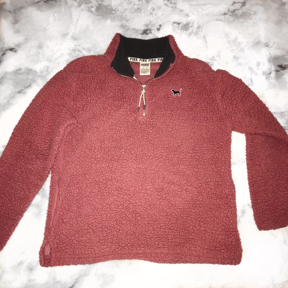 PINK Victoria’s Secret Sherpa Mauve Pullover